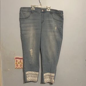 Justice Jean Capris with Lace